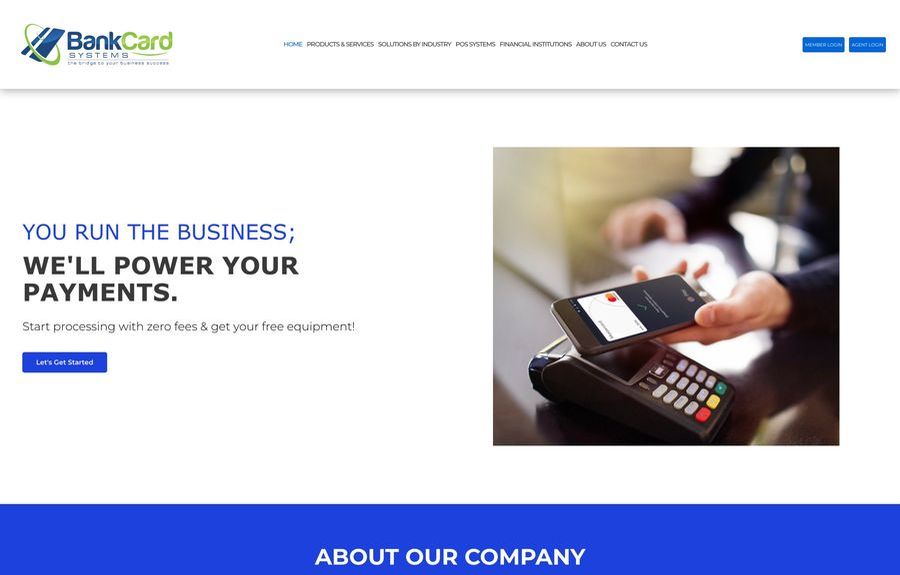 Bank Card Systems website
